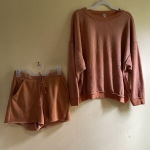 Free People  Fleece Lounge Set
